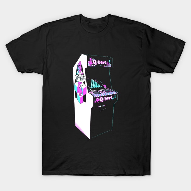 Q-Bert Retro Arcade Game T-Shirt by C3D3sign